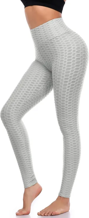 A-Wintage Women's Scrunch Butt Lifting Leggings Stretchy High Waisted Yoga Pants Workout Textured Booty Tights