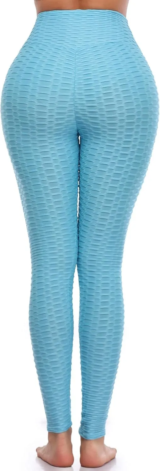 A-Wintage Women's Scrunch Butt Lifting Leggings Stretchy High Waisted Yoga Pants Workout Textured Booty Tights