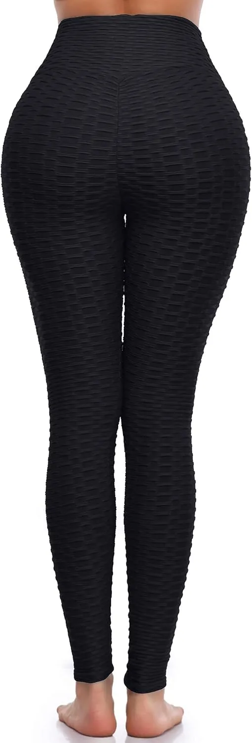 A-Wintage Women's Scrunch Butt Lifting Leggings Stretchy High Waisted Yoga Pants Workout Textured Booty Tights