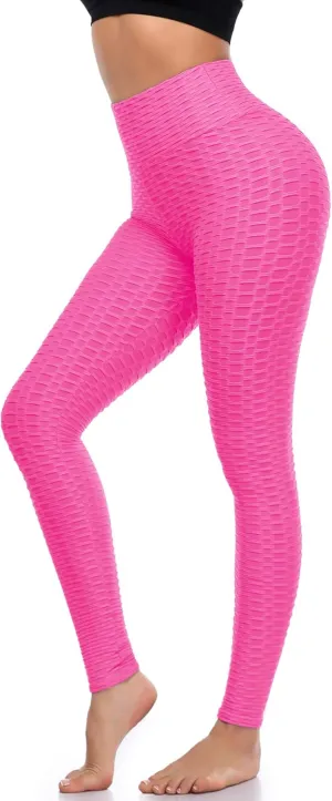 A-Wintage Women's Scrunch Butt Lifting Leggings Stretchy High Waisted Yoga Pants Workout Textured Booty Tights