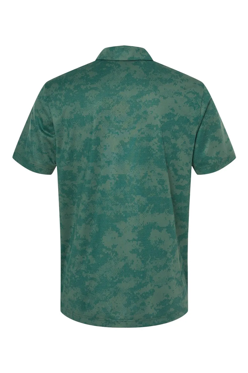 Adidas Mens Camo Moisture Wicking Short Sleeve Polo Shirt - Green Oxide