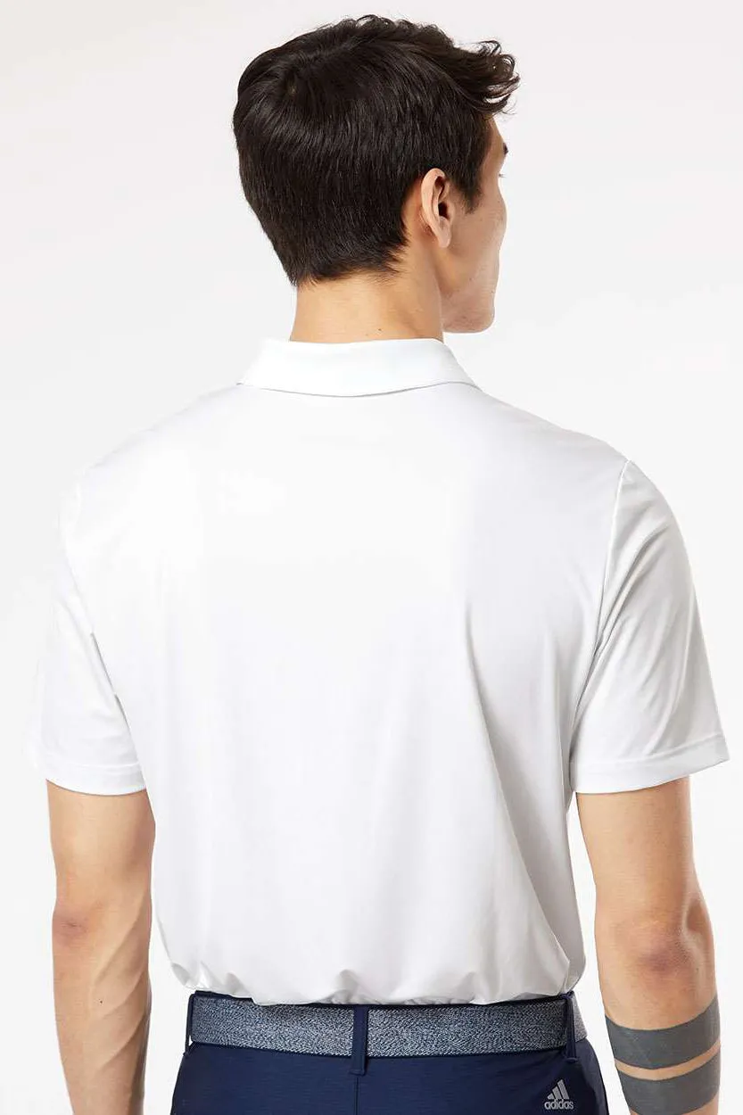 Adidas Mens Ultimate Moisture Wicking Short Sleeve Polo Shirt - White