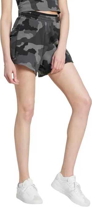 adidas Women's Essentials 3 Stripes Camouflage Printed Cargo Shorts