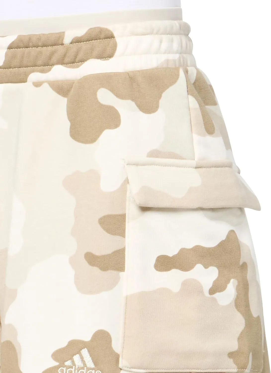 adidas Women's Essentials 3 Stripes Camouflage Printed Cargo Shorts