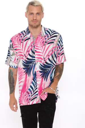 Andrew Short Sleeve Woven Top - White/combo