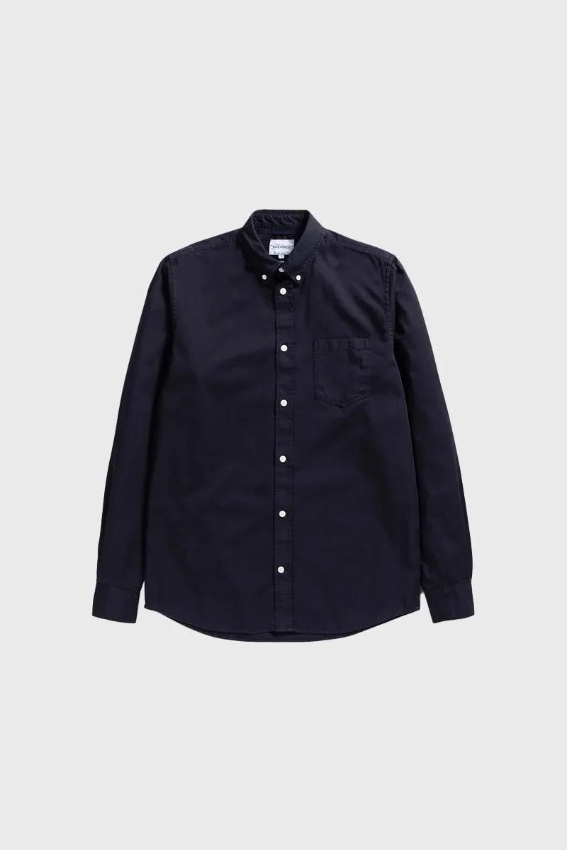 Anton Light Twill Shirt - Dark Navy