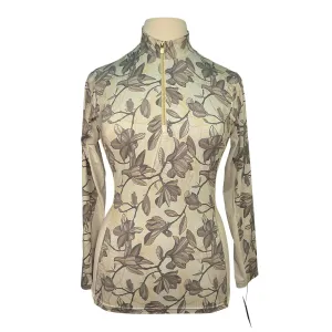 Arista Equestrian 1/4 Zip Shirt in Neutral Floral - Women's Large
