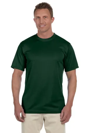 Augusta Sportswear Mens Moisture Wicking Short Sleeve Crewneck T-Shirt - Dark Green