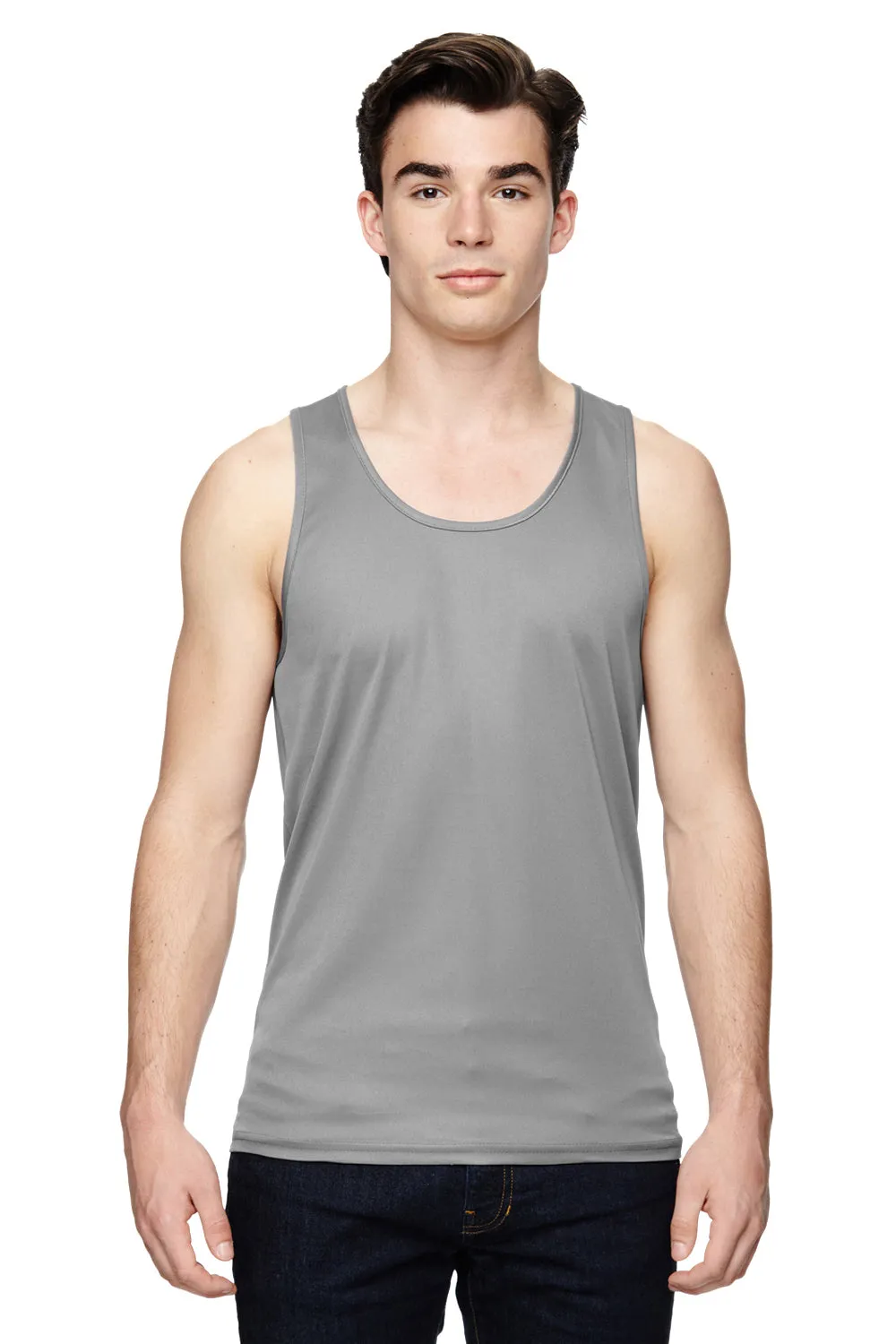 Augusta Sportswear Mens Training Moisture Wicking Tank Top - Silver Grey