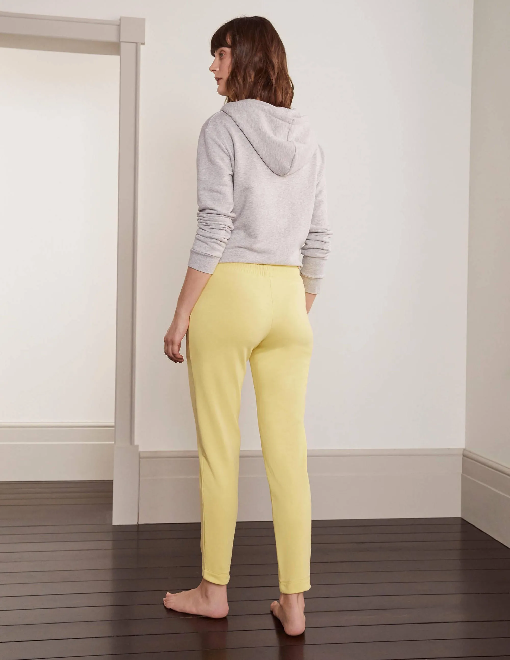 Ava Jersey Joggers-Pale Lemon