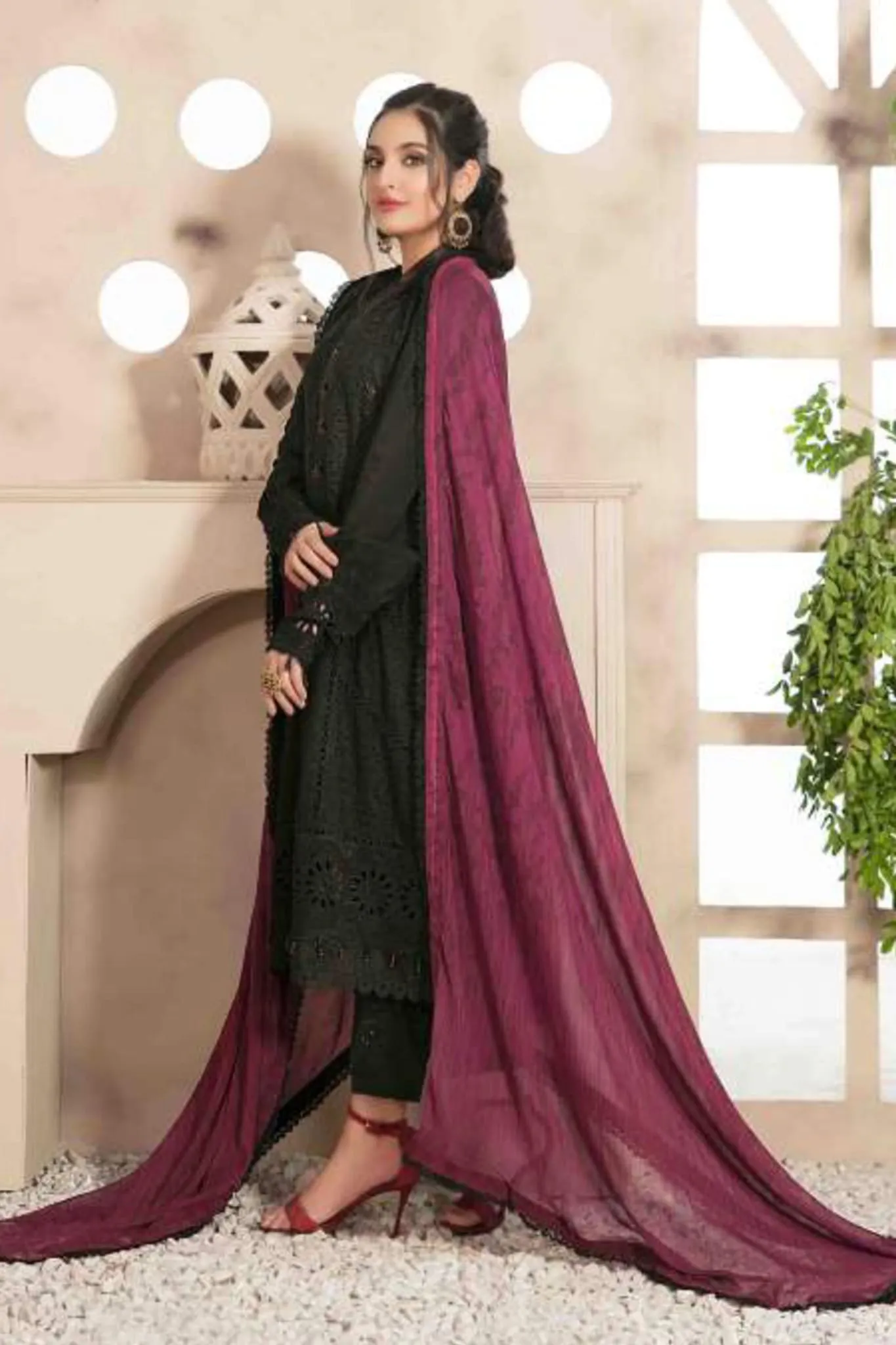 Ayra by Tawakkal Stitched 3 Piece Viscose Shiffli Collection'2022-A-7570