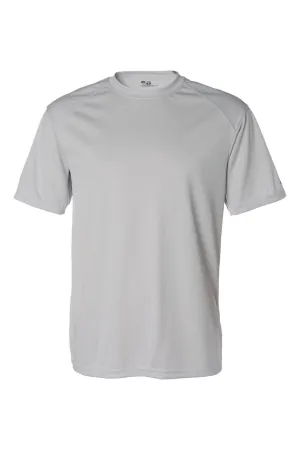 Badger Mens B-Core Moisture Wicking Short Sleeve Crewneck T-Shirt - Silver Grey