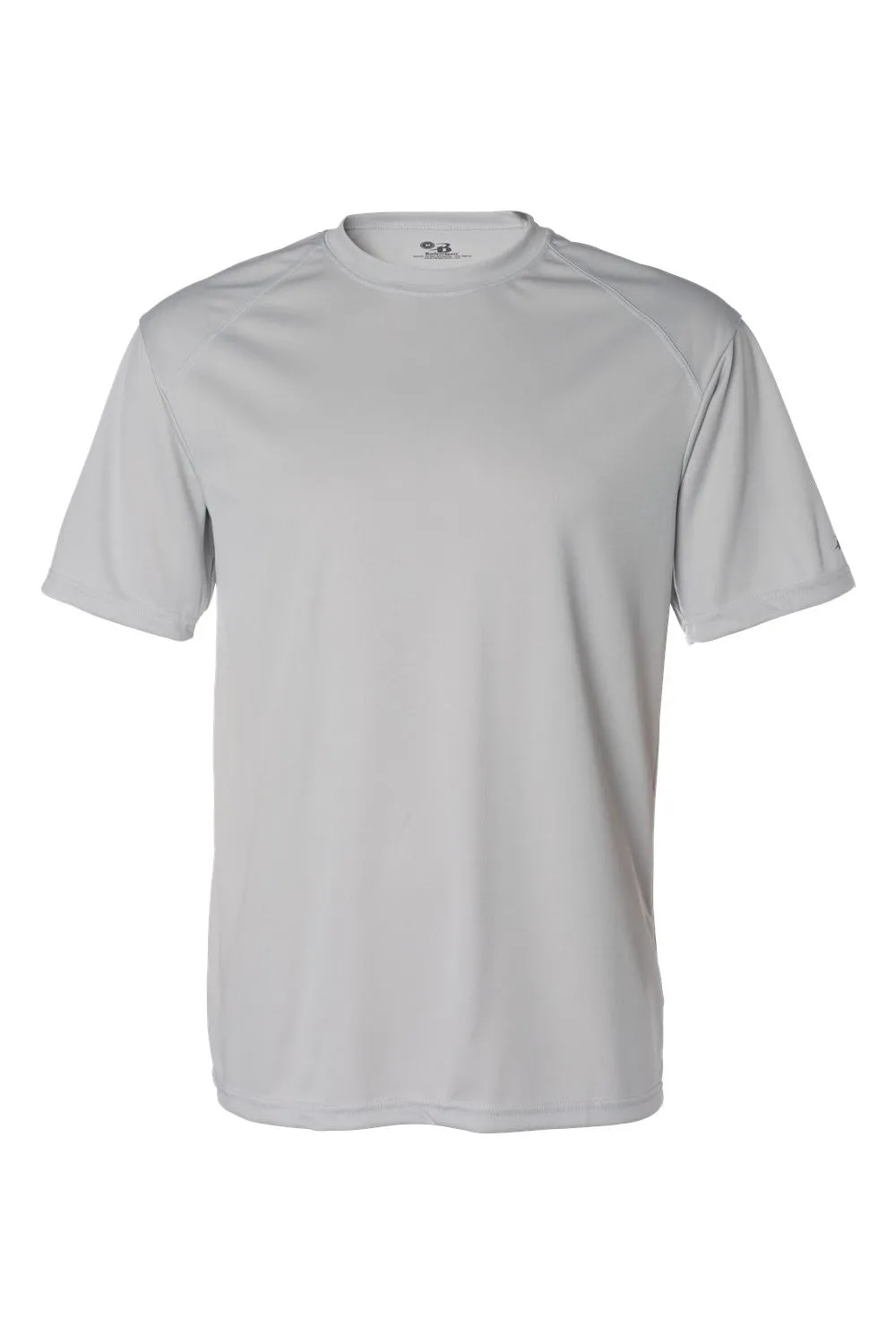 Badger Mens B-Core Moisture Wicking Short Sleeve Crewneck T-Shirt - Silver Grey