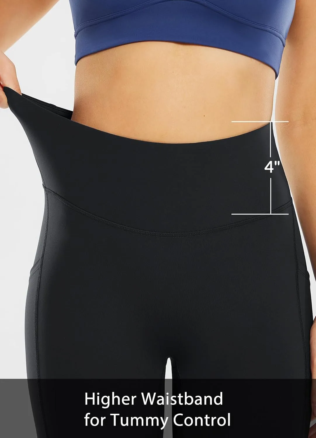 baleaf Leggings for Women with Pockets Tummy Control Compression Workout Athletic Running High Waisted Yoga Pants