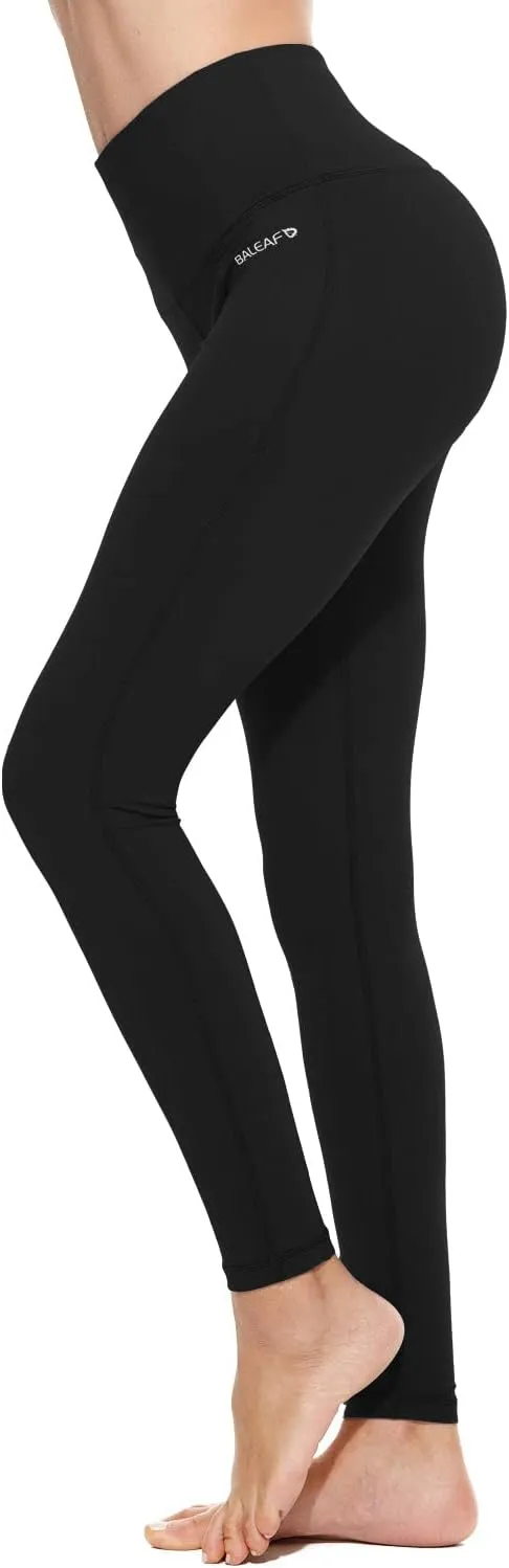 baleaf Leggings for Women with Pockets Tummy Control Compression Workout Athletic Running High Waisted Yoga Pants