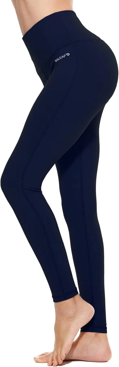 baleaf Leggings for Women with Pockets Tummy Control Compression Workout Athletic Running High Waisted Yoga Pants