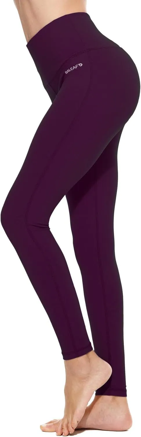 baleaf Leggings for Women with Pockets Tummy Control Compression Workout Athletic Running High Waisted Yoga Pants
