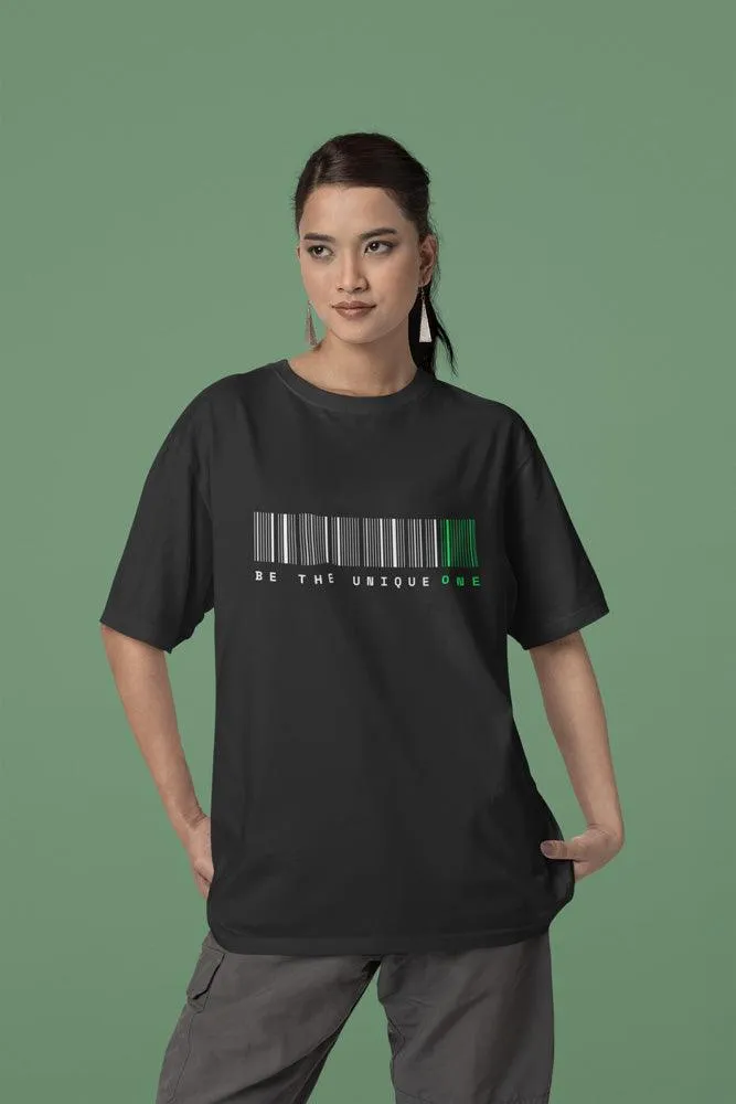 Be the Unique One - Unisex Oversized Cotton Graphic Printed T-Shirt