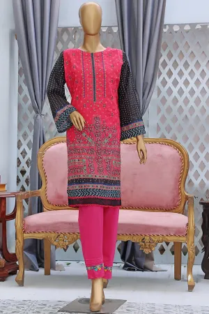 Bin Saeed Stitched Embroidered Lawn Shirts Collection'2022-L-022-Pink