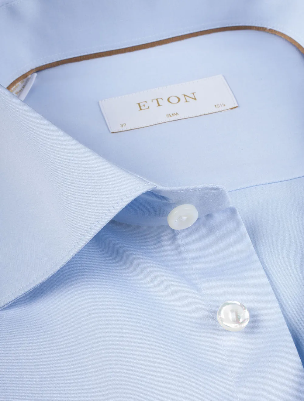 Blue Elevated Twill Slim Fit Shirt