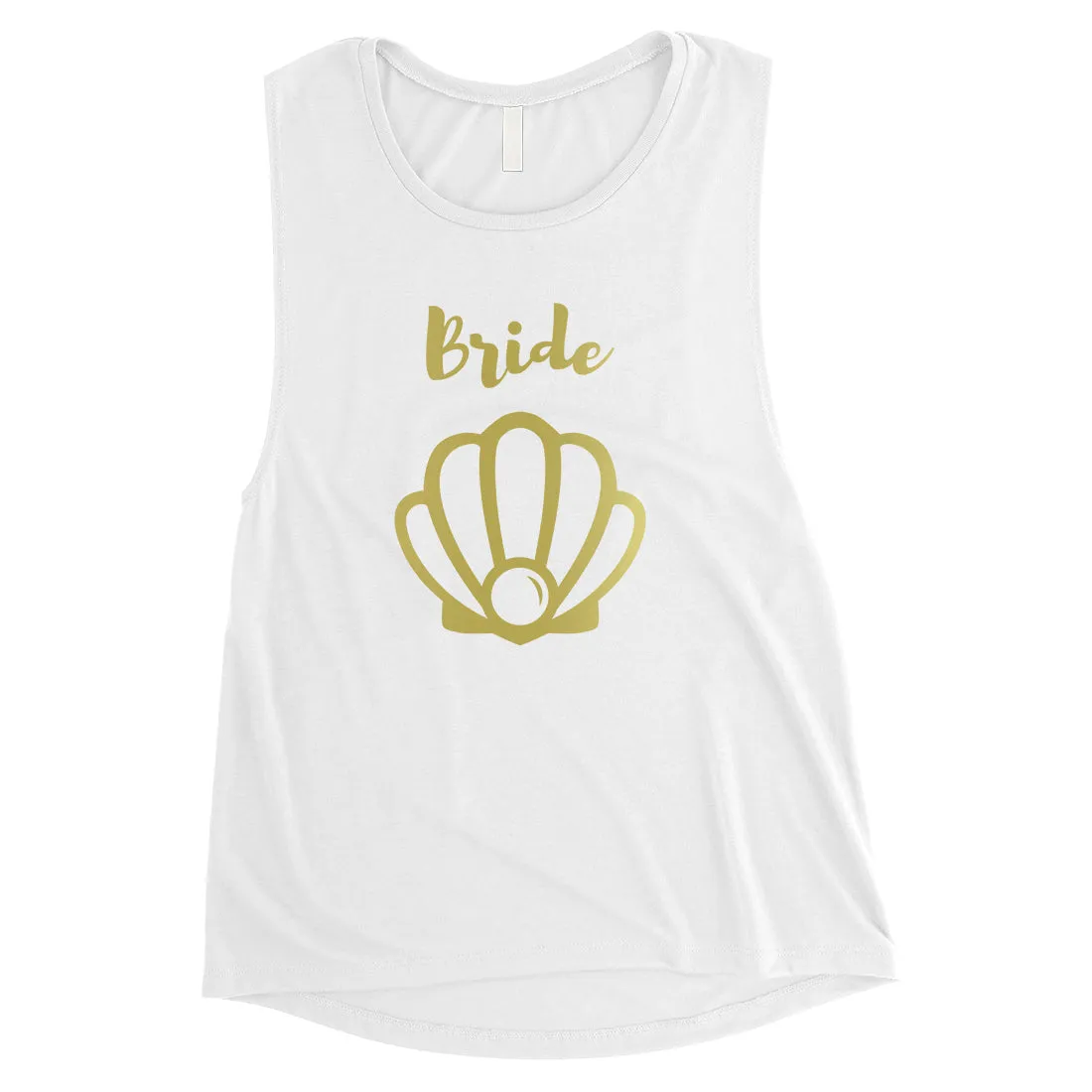 Bride Mermaid Seashell-GOLD Womens Muscle Tank Top Thoughtful Gift