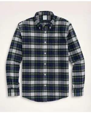 Brooks Brothers Men's Milano Slim-Fit Portuguese Flannel Shirt White