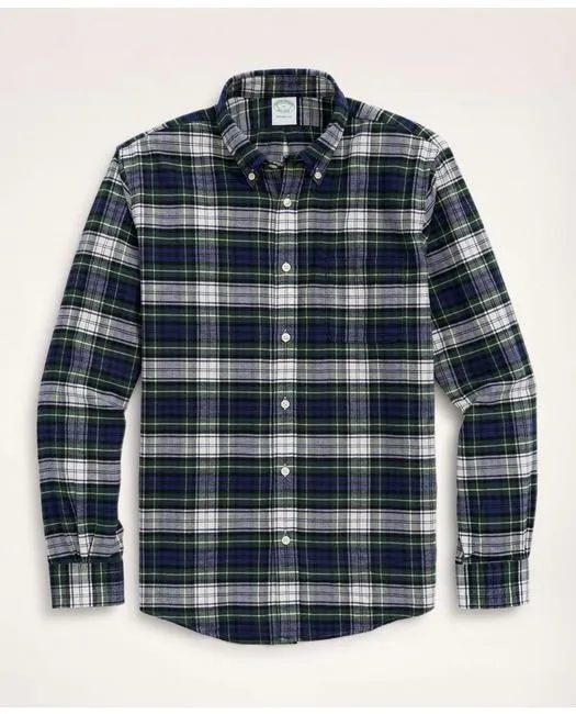 Brooks Brothers Men's Milano Slim-Fit Portuguese Flannel Shirt White