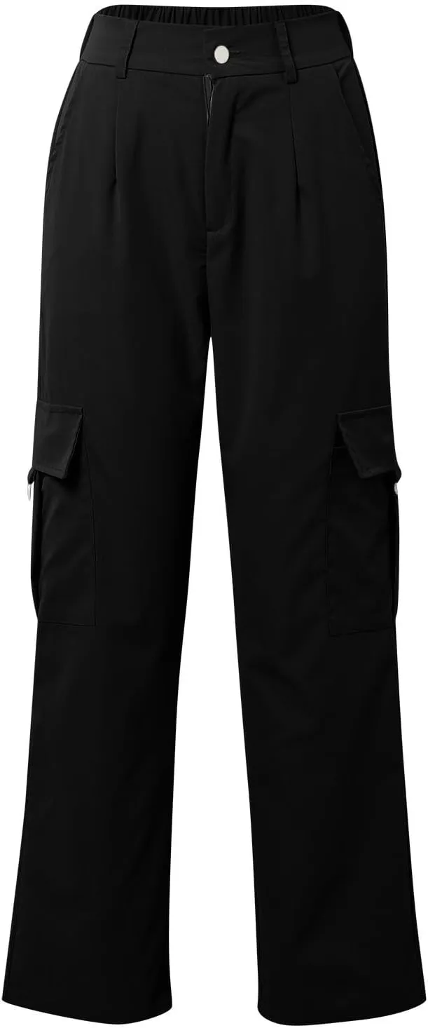 Cargo Pants for Women High Waisted Casual Pants Work Pants Baggy Stretchy Wide Leg Y2K Streetwear with Pockets