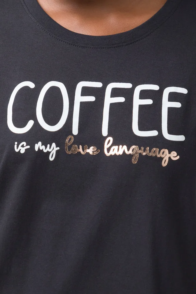 Coffee Sleepshirt Black
