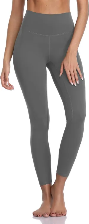 Colorfulkoala Women's Buttery Soft High Waisted Yoga Pants 7/8 Length Leggings (XL, Charcoal Grey)