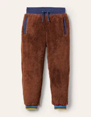 Cosy Teddy Joggers-Brown
