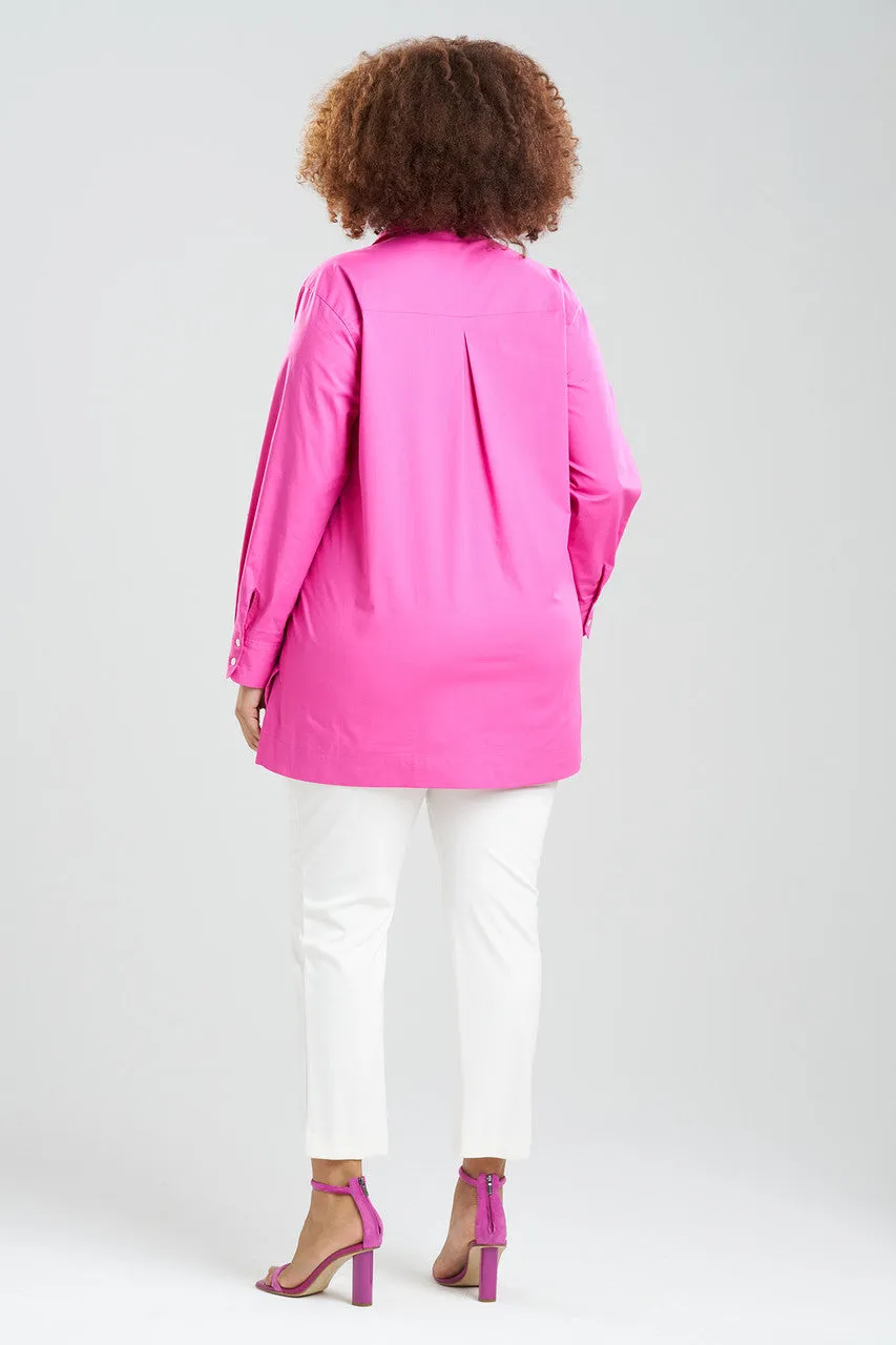 Cotton Poplin Embroidered Oversized Top