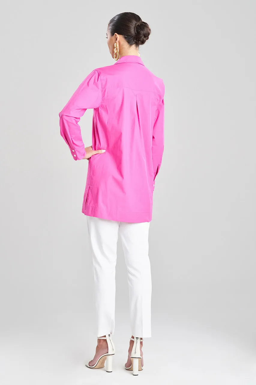 Cotton Poplin Embroidered Oversized Top