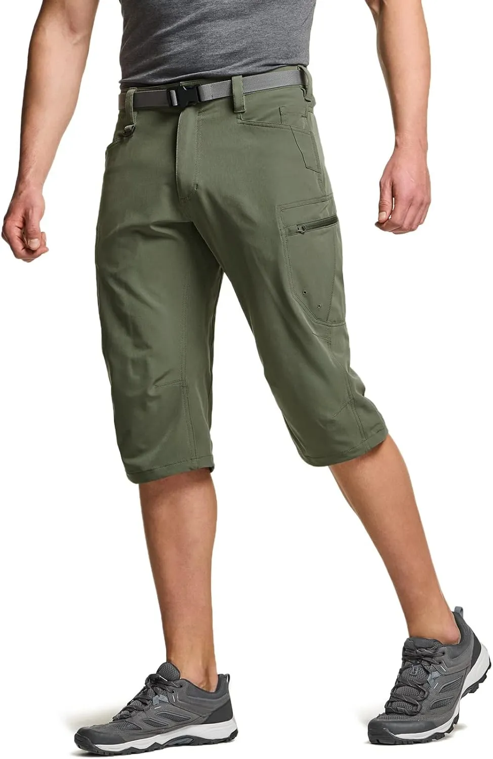 CQR Mens Quick-Dry Stretch Hiking Cargo Shorts  Lightweight Water-Resistant Tactical Casual, Golf & Outdoor with Pockets