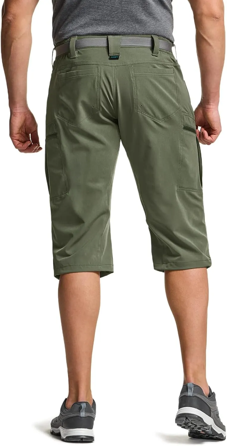CQR Mens Quick-Dry Stretch Hiking Cargo Shorts  Lightweight Water-Resistant Tactical Casual, Golf & Outdoor with Pockets