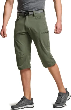 CQR Mens Quick-Dry Stretch Hiking Cargo Shorts  Lightweight Water-Resistant Tactical Casual, Golf & Outdoor with Pockets