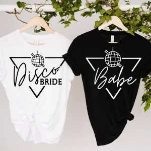 Disco Bride and Babe Bachelorette Party Tees