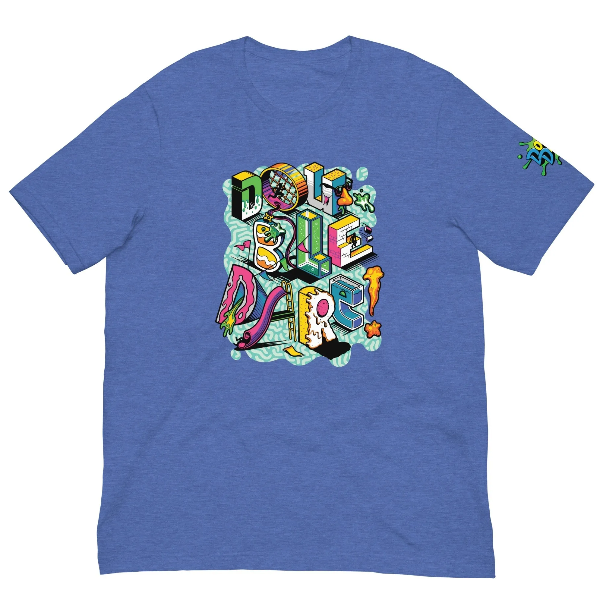 Double Dare Blocks Adult Short Sleeve T-Shirt
