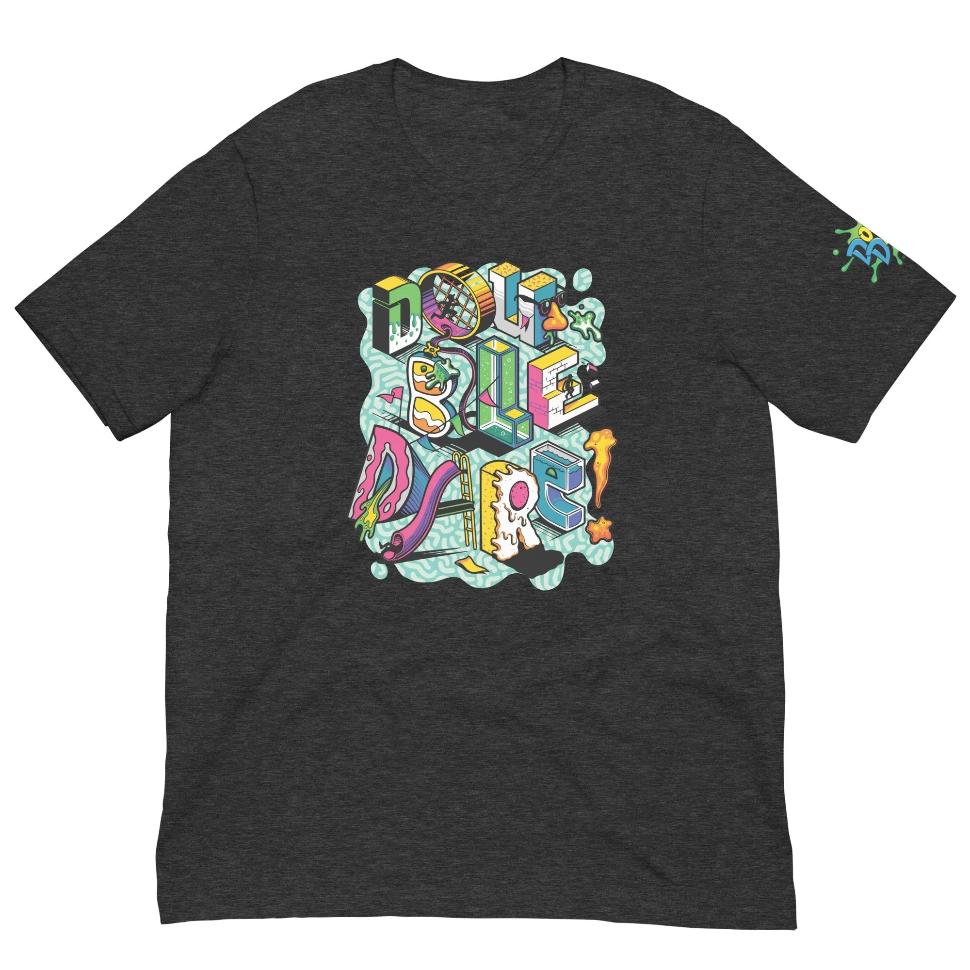 Double Dare Blocks Adult Short Sleeve T-Shirt
