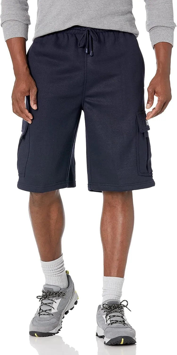 DREAM USA Men's Fleece Cargo Shorts Heavyweight M-5XL