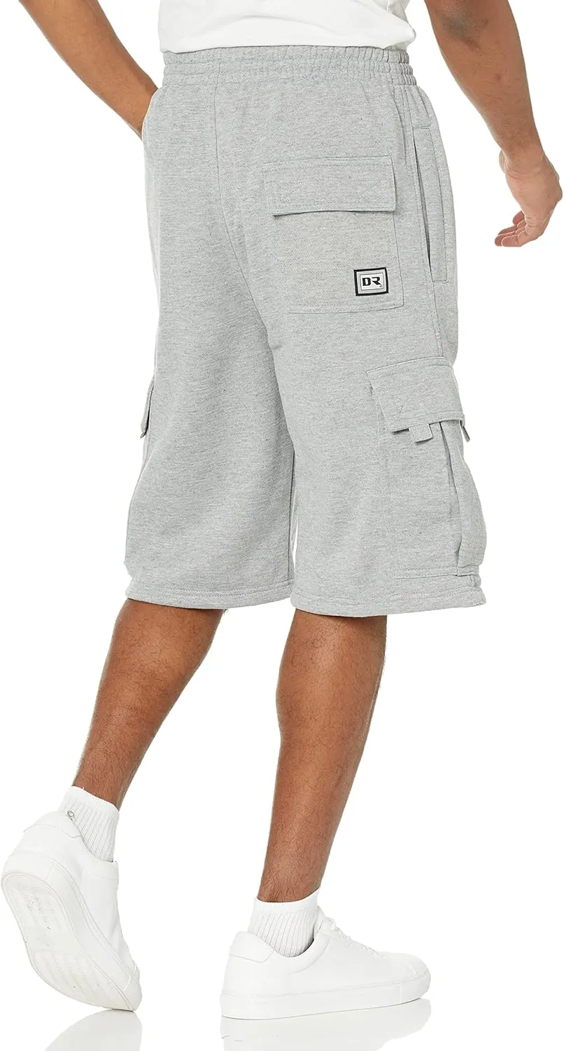 DREAM USA Men's Fleece Cargo Shorts Heavyweight M-5XL