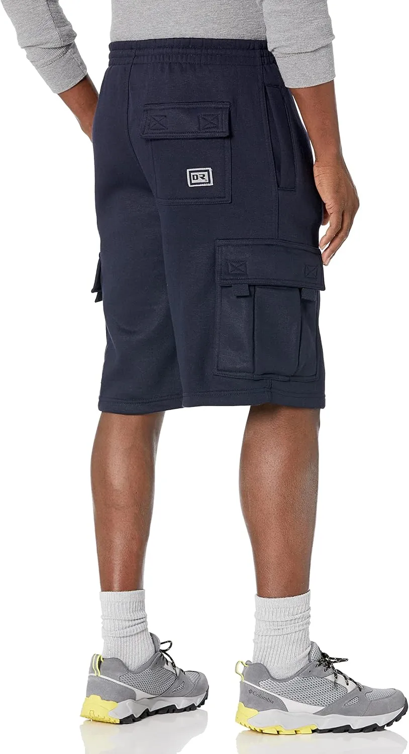 DREAM USA Men's Fleece Cargo Shorts Heavyweight M-5XL