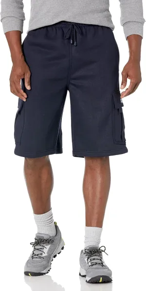 DREAM USA Men's Fleece Cargo Shorts Heavyweight M-5XL