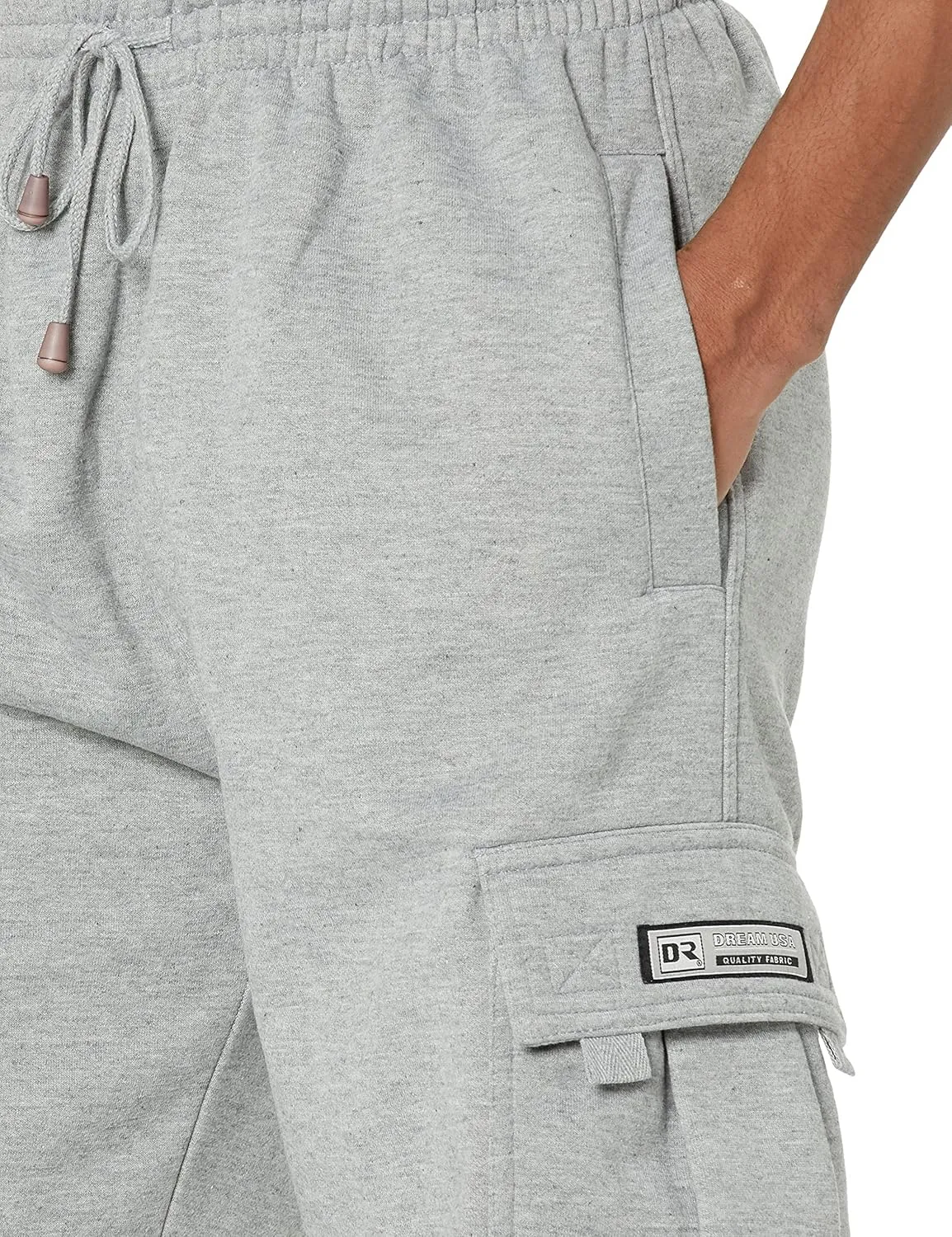 DREAM USA Men's Fleece Cargo Shorts Heavyweight M-5XL