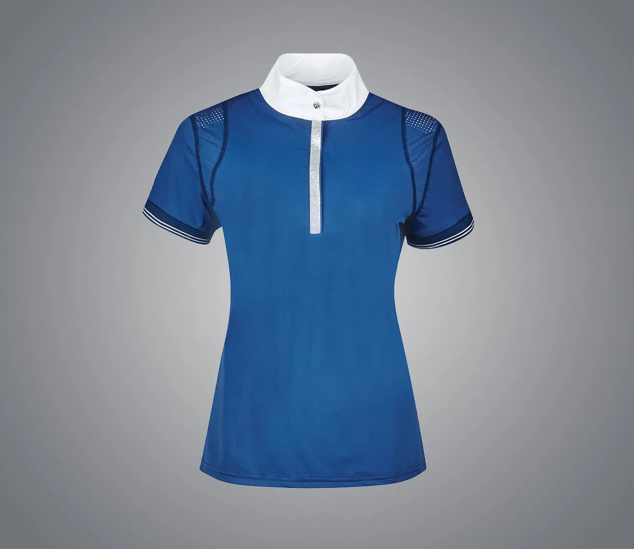 Dublin Black Sybil Diamante Short Sleeve Competition Shirt