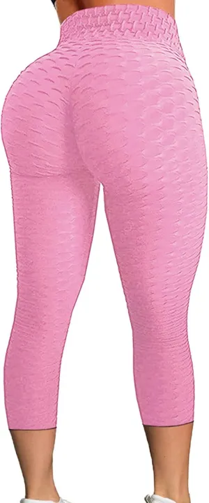 FITTOO Womens High Waisted Yoga Pants Tummy Control Scrunched Booty Leggings Workout Running Butt Lift Textured Tights