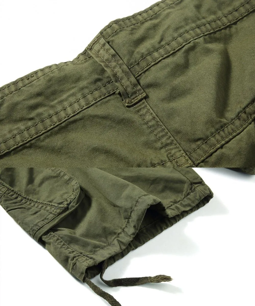 FOURSTEEDS Women's Casual Fitted Multi-Pockets Camouflage Twill Bermuda Cargo Shorts