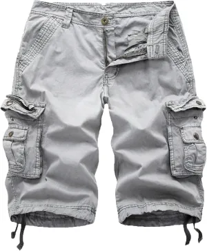 FOURSTEEDS Women's Cotton Zipper Front Multi-Pocket Twill Bermuda Women Cargo Shorts