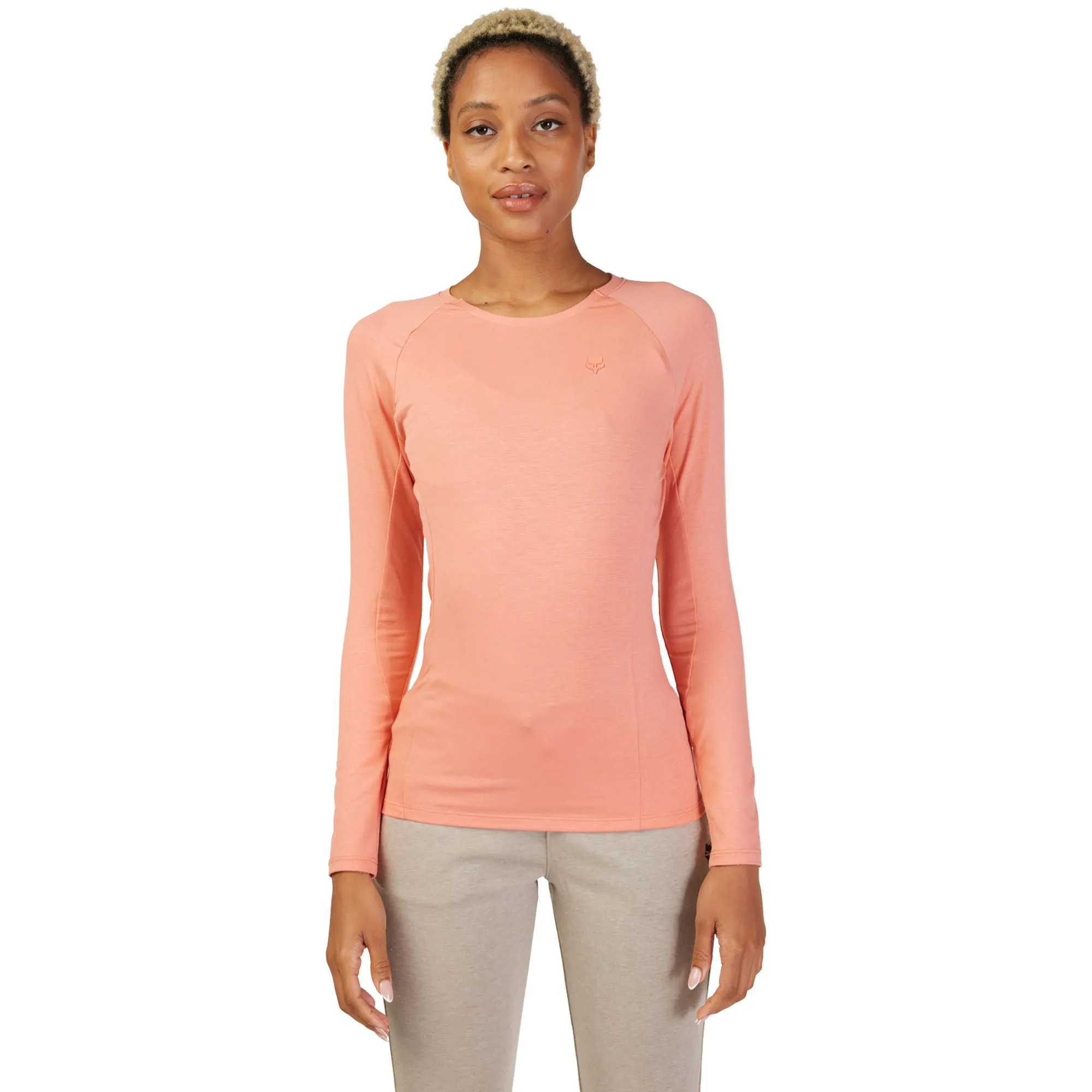 Fox Racing  Womens Rep Long Sleeve T-Shirt Tee Moisture Wicking Comfort Salmon