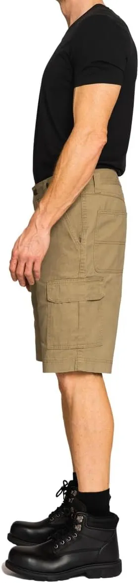 Full Blue Big Men's Cargo Shorts with Expandable Waist